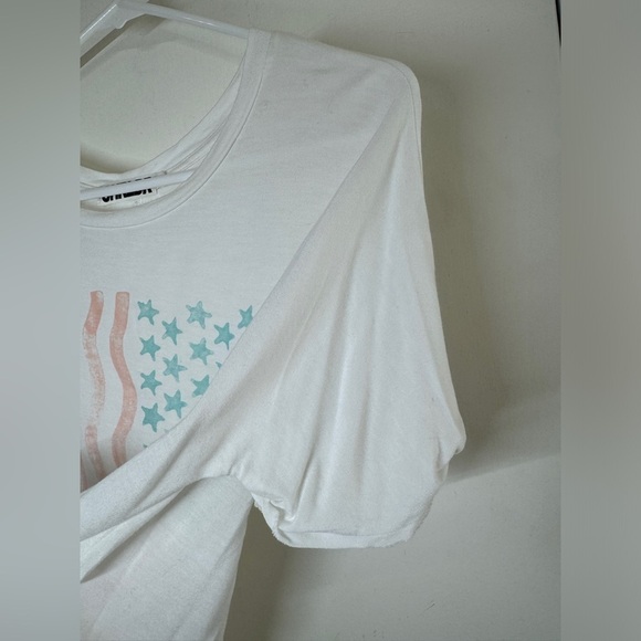 CHRLDR White American Flag USA Red Blue Short Sleeve T Shirt Light Weight Small - Picture 4 of 15